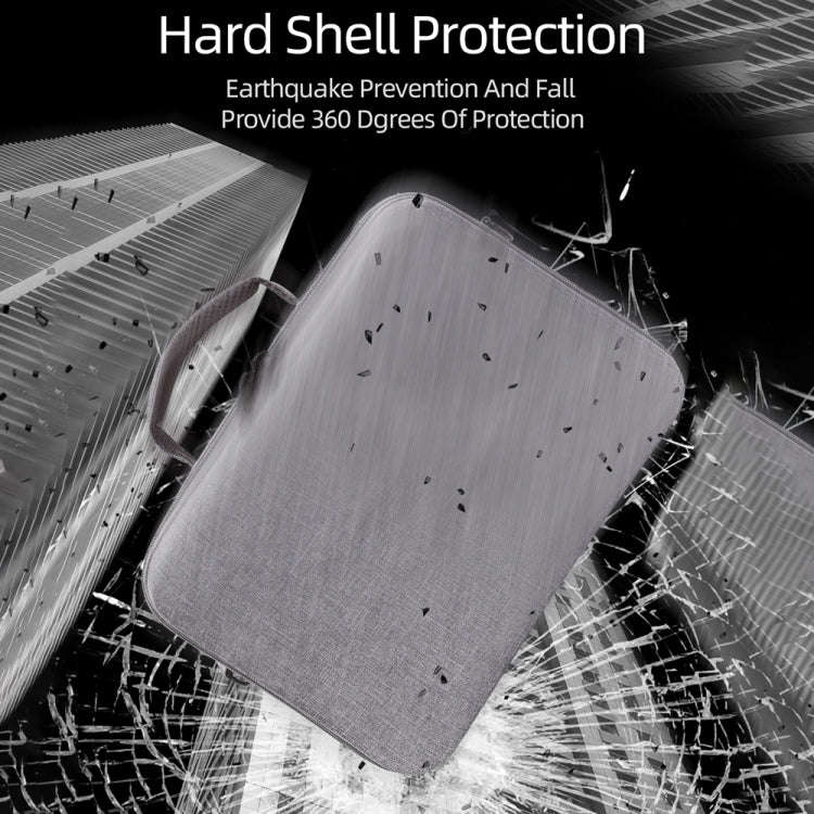 Grey Canvas Single Shoulder Storage Bag Shockproof Waterproof Travel Carrying Cover Hard Case for...