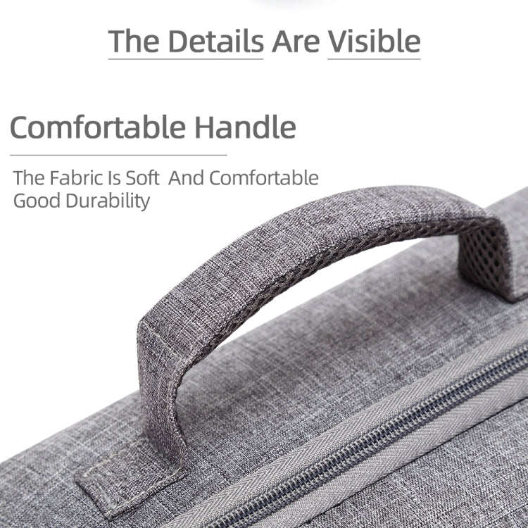 Grey Canvas Single Shoulder Storage Bag Shockproof Waterproof Travel Carrying Cover Hard Case for...