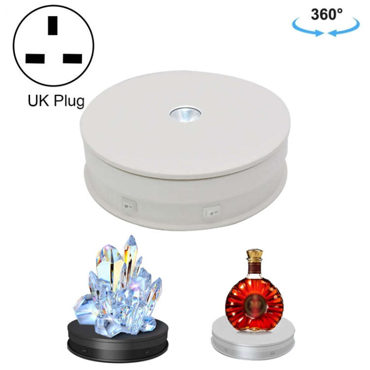 20cm Electric Rotating Turntable Display Stand LED Light Video Shooting Props Turntable, Power Pl...