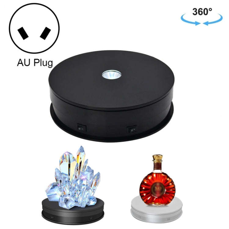 20cm Electric Rotating Turntable Display Stand LED Light Video Shooting Props Turntable, Power Pl...
