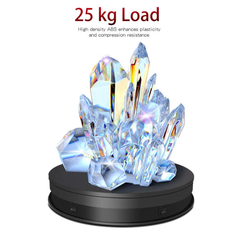 30cm Electric Rotating Turntable Display Stand  LED Light Video Shooting Props Turntable, Power P...