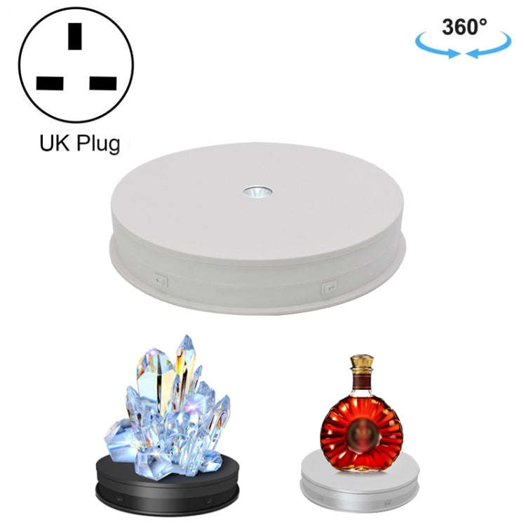 30cm Electric Rotating Turntable Display Stand  LED Light Video Shooting Props Turntable, Power P...