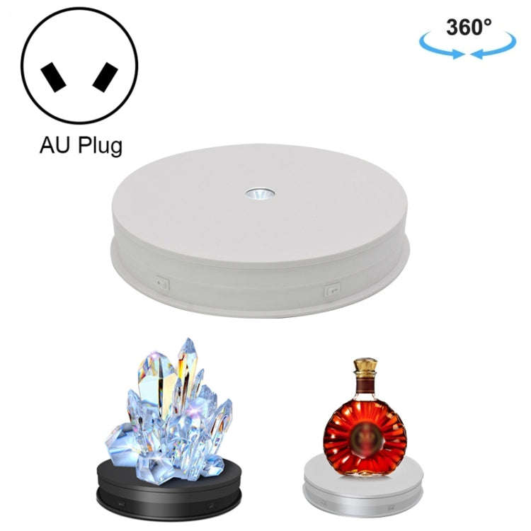 30cm Electric Rotating Turntable Display Stand  LED Light Video Shooting Props Turntable, Power P...