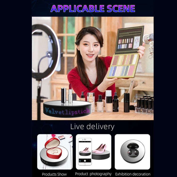 Intelligent APP Screen Display Electric Rotating Turntable Mirror Display Stand Live Broadcast Vi...