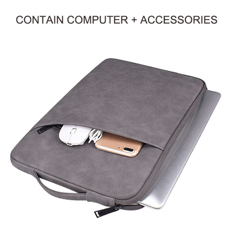 ND08 Sheepskin Notebook Iner Bag, Size:14.1-15.4 inch(Deep Space Gray)
