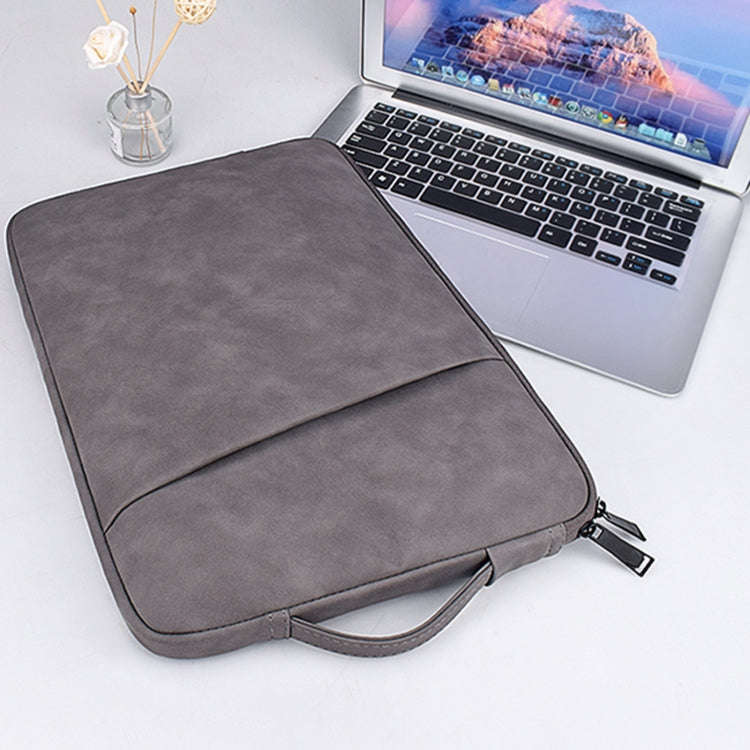 ND08 Sheepskin Notebook Iner Bag, Size:14.1-15.4 inch(Deep Space Gray)
