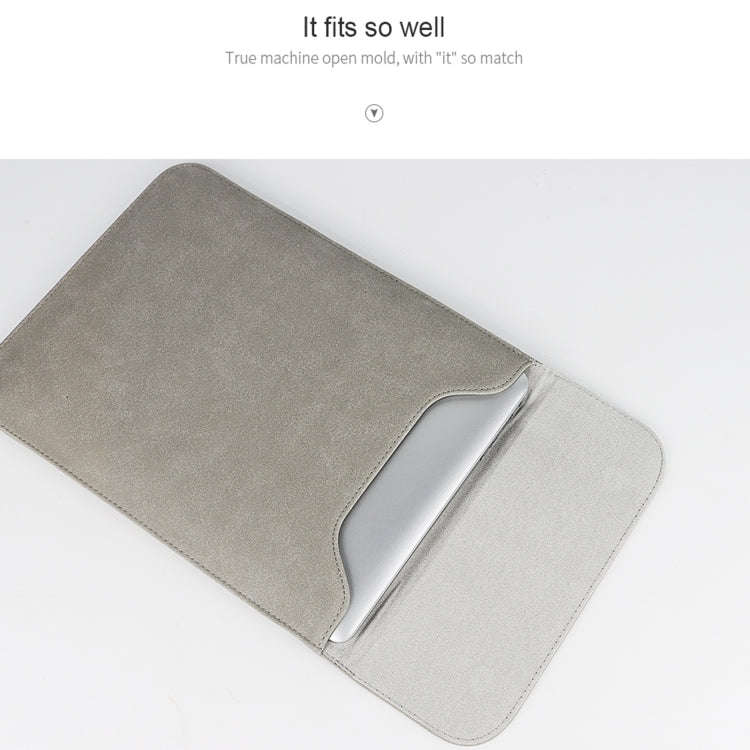 PU02 Ultra-thin Notebook Liner Bag with Small Bag, Size:13.3 inch(Light Grey)