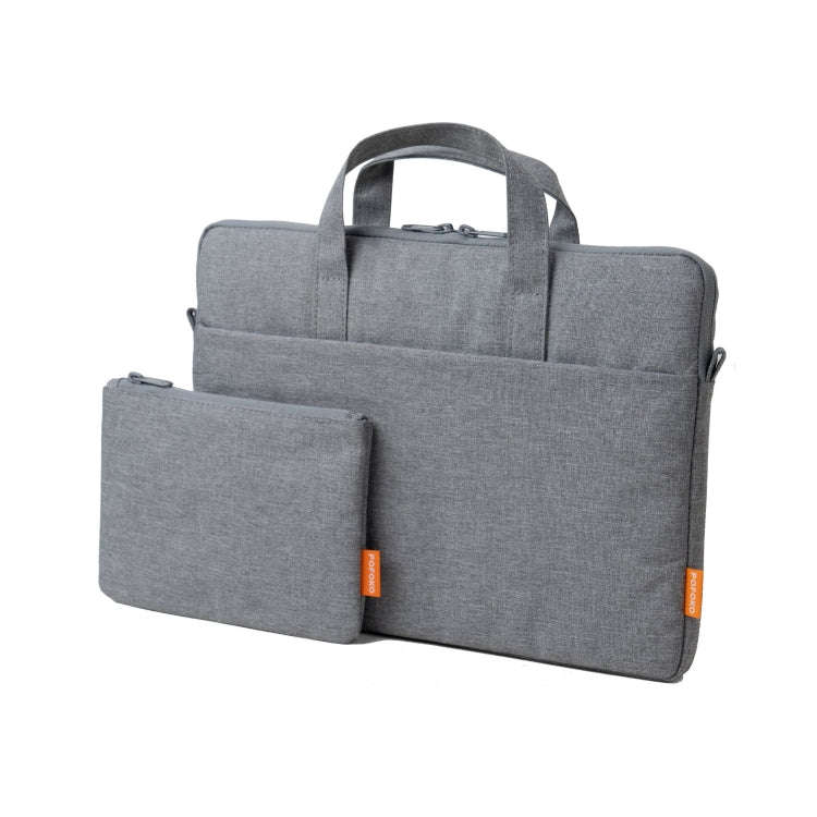 POFOKO A530 Series Portable Laptop Bag with Small Bag & Removable Strap, Size:14-15.4 inch(Light ...