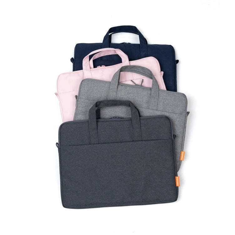 POFOKO A530 Series Portable Laptop Bag with Small Bag & Removable Strap, Size:14-15.4 inch(Light ...