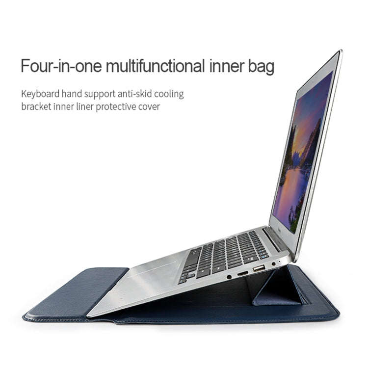 PU08 Multifunctional Notebook PU Liner Bag, Size:13.3 inch(Cowhide Yellow)