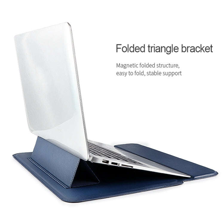 PU08 Multifunctional Notebook PU Liner Bag, Size:14.1-15.4 inch(Royal Blue)