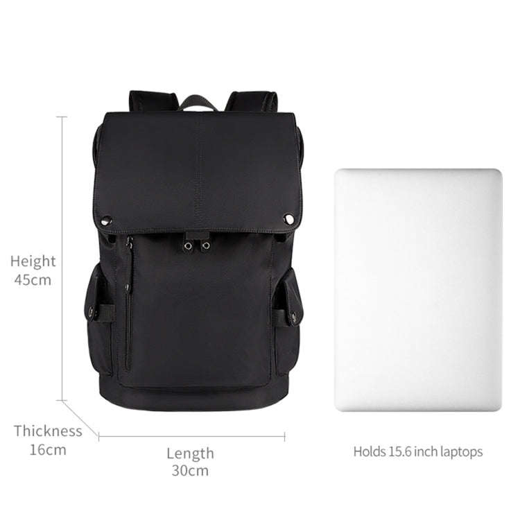 SJ02 13-15.6 inch Universal Large-capacity Laptop Backpack with USB Charging Port(Wine Red)