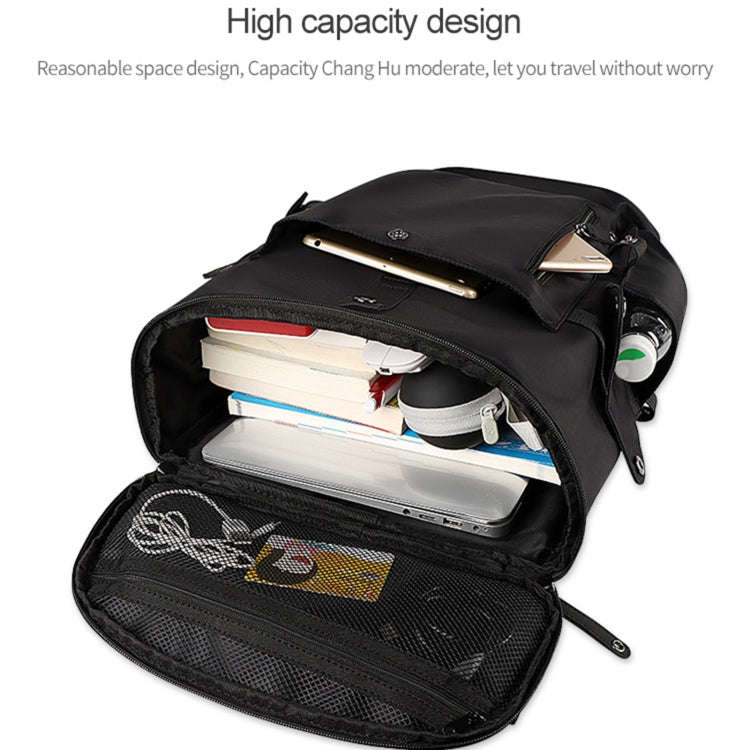 SJ02 13-15.6 inch Universal Large-capacity Laptop Backpack with USB Charging Port(Wine Red)
