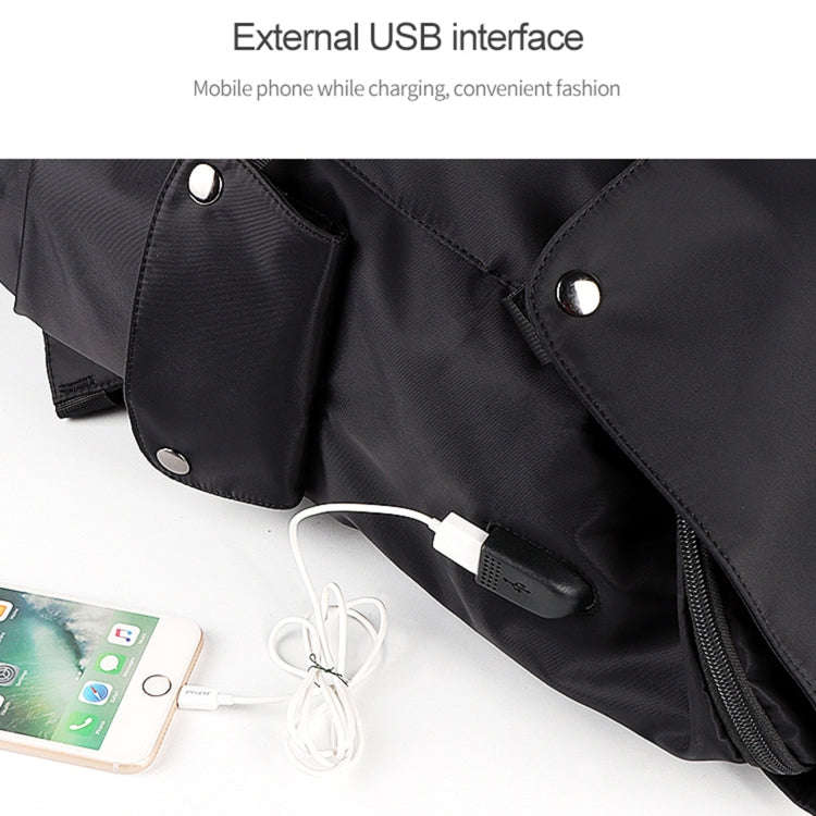 SJ02 13-15.6 inch Universal Large-capacity Laptop Backpack with USB Charging Port(Wine Red)