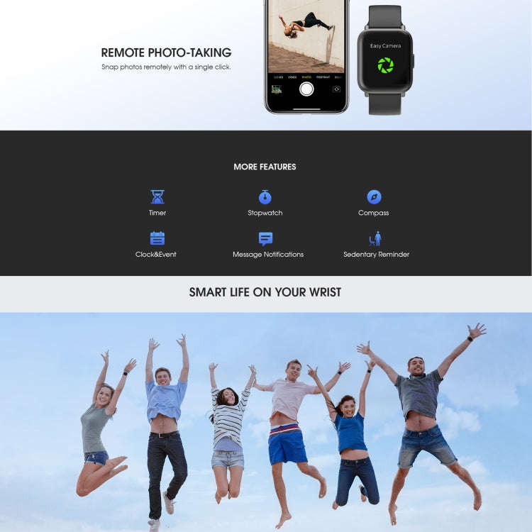 CS201C 1.3 inch IPS Color Screen 5ATM Waterproof Sport Smart Watch, Support Sleep Monitoring / He...