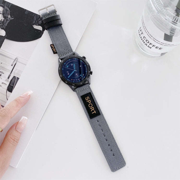 22mm Universal Nylon Watch Band(Grey)
