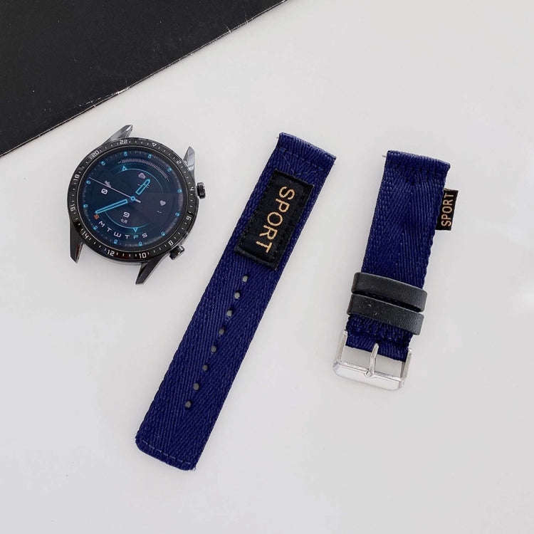 22mm Universal Nylon Watch Band(Blue)
