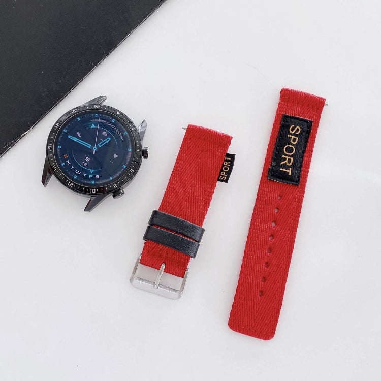 22mm Universal Nylon Watch Band(Red)