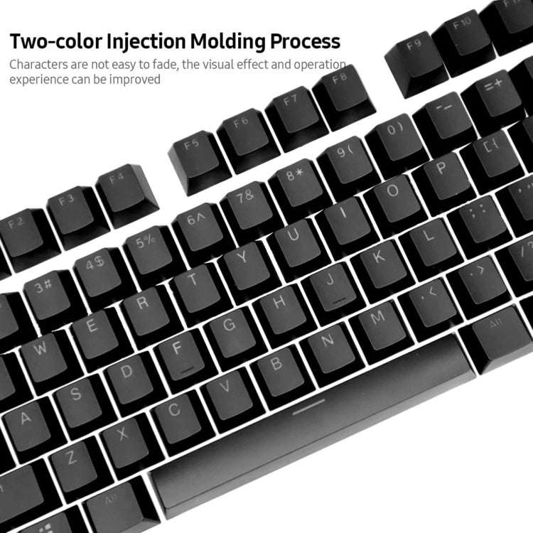 HXSJ P9 104 Keys PBT Color Mechanical Keyboard Keycaps(Red)