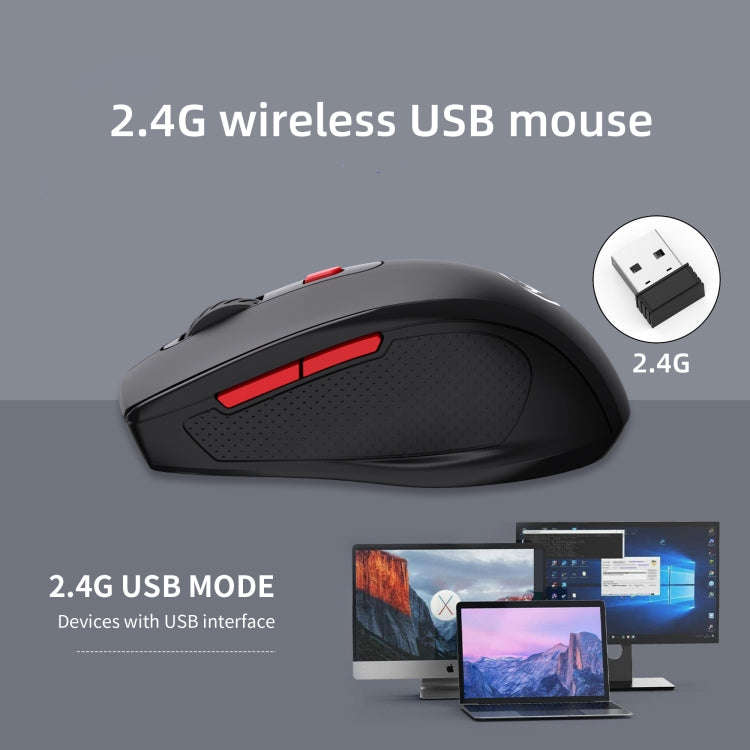 HXSJ T67 2.4G Simple Style Wireless Mouse(Black)
