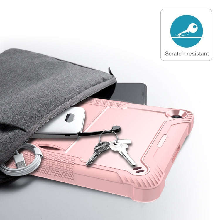 For Huawei MatePad T 10s / 10 Silicone + PC Shockproof Protective Case with Holder(Rose Gold)