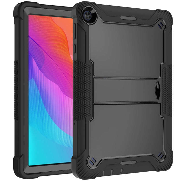 For Huawei MatePad T 10s / 10 Silicone + PC Shockproof Protective Case with Holder(Black)