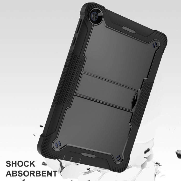 For Huawei MatePad T 10s / 10 Silicone + PC Shockproof Protective Case with Holder(Black)