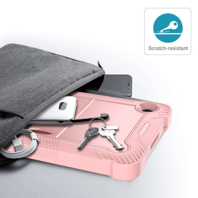 For Huawei MatePad T8 Silicone + PC Shockproof Protective Case with Holder(Rose Gold)