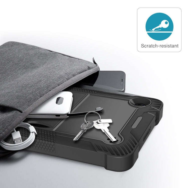 For Huawei MatePad T8 Silicone + PC Shockproof Protective Case with Holder(Black)