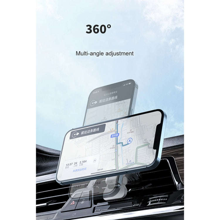 adj-987 15W Magsafe Magnetic Car Air Outlet Wireless Charger with LED Indicator(Black)