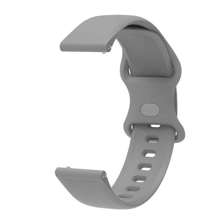 20mm For Amazfit GTS 2e Butterfly Buckle Silicone Watch Band(Grey)