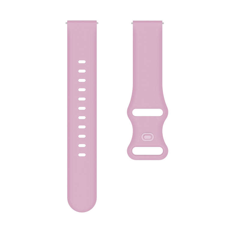 20mm For Amazfit GTS 2e Butterfly Buckle Silicone Watch Band(Light Purple)