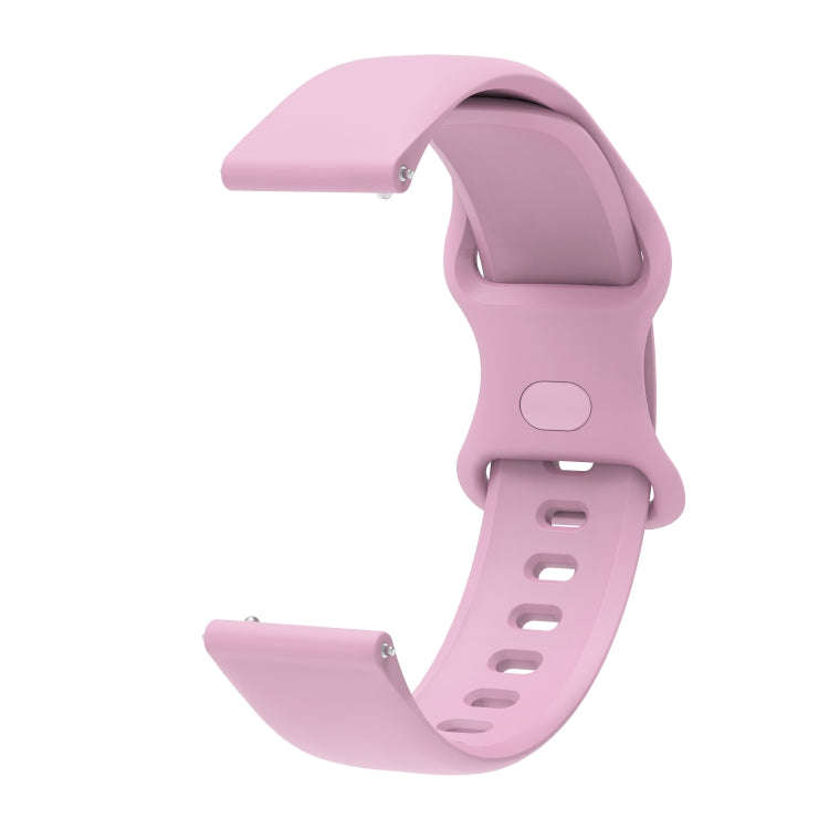 20mm For Amazfit GTS 2e Butterfly Buckle Silicone Watch Band(Light Purple)