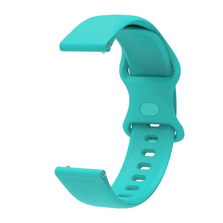 20mm For Amazfit GTS 2e Butterfly Buckle Silicone Watch Band(Mint Green)