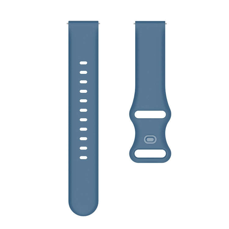 20mm For Amazfit GTS 2e Butterfly Buckle Silicone Watch Band(Midnight Blue)