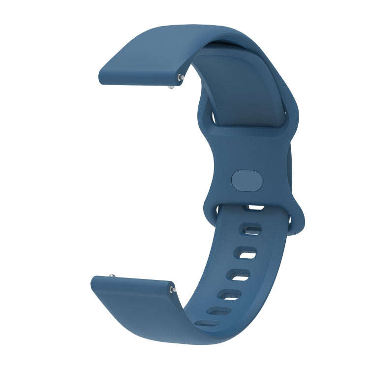 20mm For Amazfit GTS 2e Butterfly Buckle Silicone Watch Band(Midnight Blue)