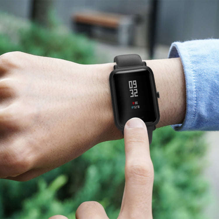20mm For Amazfit GTS 2e Butterfly Buckle Silicone Watch Band(Black)