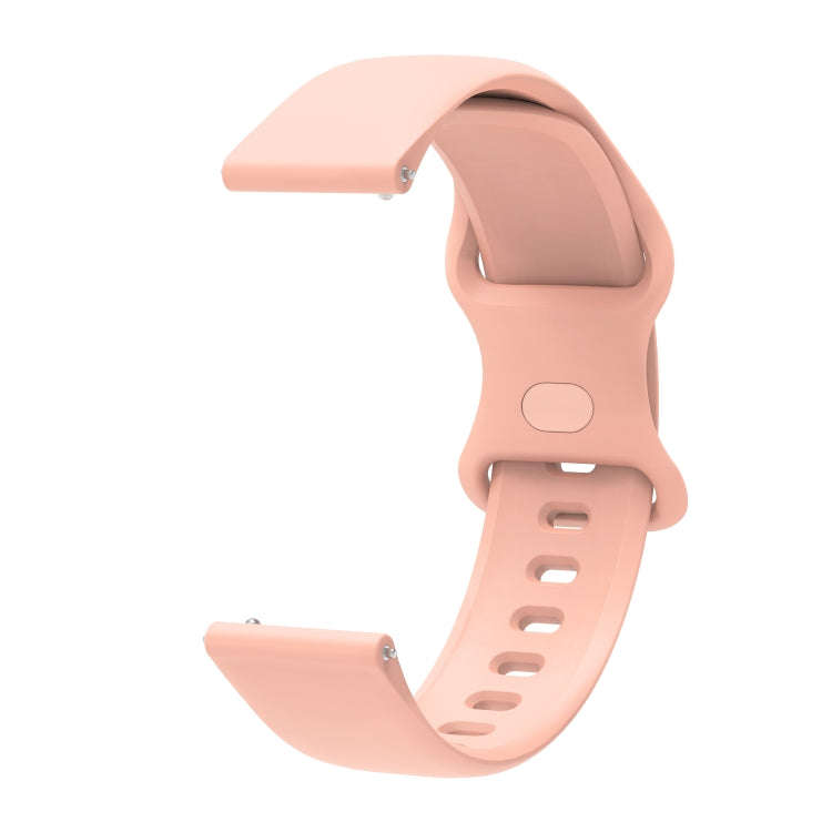 22mm For Amazfit GTS 2e Butterfly Buckle Silicone Watch Band(Pink)
