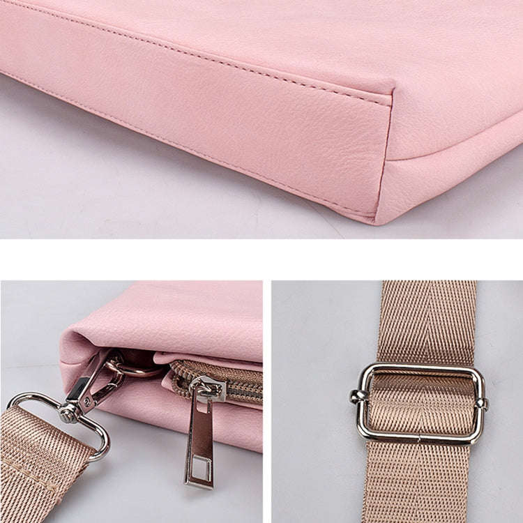 ST05SDZ Lightweight Notebook Laptop Bag with Detachable Shoulder Strap, Size:13.3 inch(Pink)
