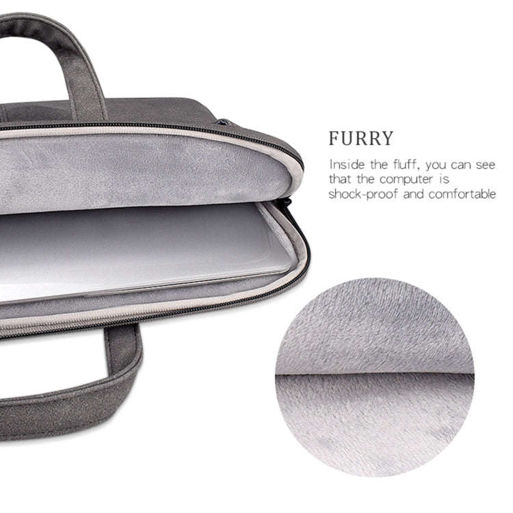 ST06SDJ Frosted PU Business Laptop Bag with Detachable Shoulder Strap, Size:14.1-15.4 inch(Light ...