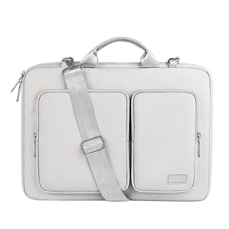 ST11 Polyester Thickened Laptop Bag with Detachable Shoulder Strap, Size:14.1-15.4 inch(Silver Gray)