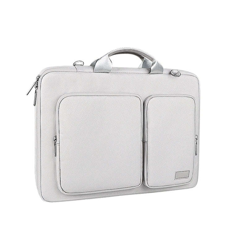 ST11 Polyester Thickened Laptop Bag with Detachable Shoulder Strap, Size:14.1-15.4 inch(Silver Gray)