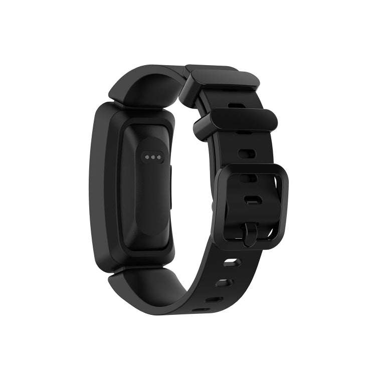 Smart Watch Silicon Watch Band for Fitbit Inspire HR(Black)