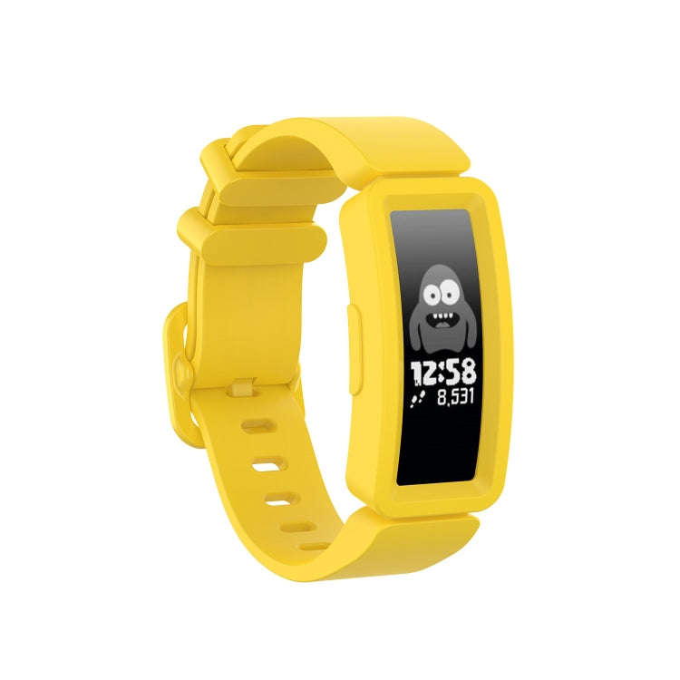 Smart Watch Silicon Watch Band for Fitbit Inspire HR(Yellow)