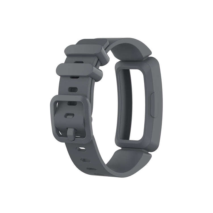 Smart Watch Silicon Watch Band for Fitbit Inspire HR(Grey)
