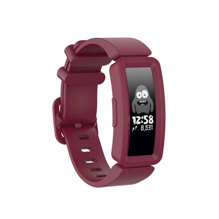 Smart Watch Silicon Watch Band for Fitbit Inspire HR(Wire Red)