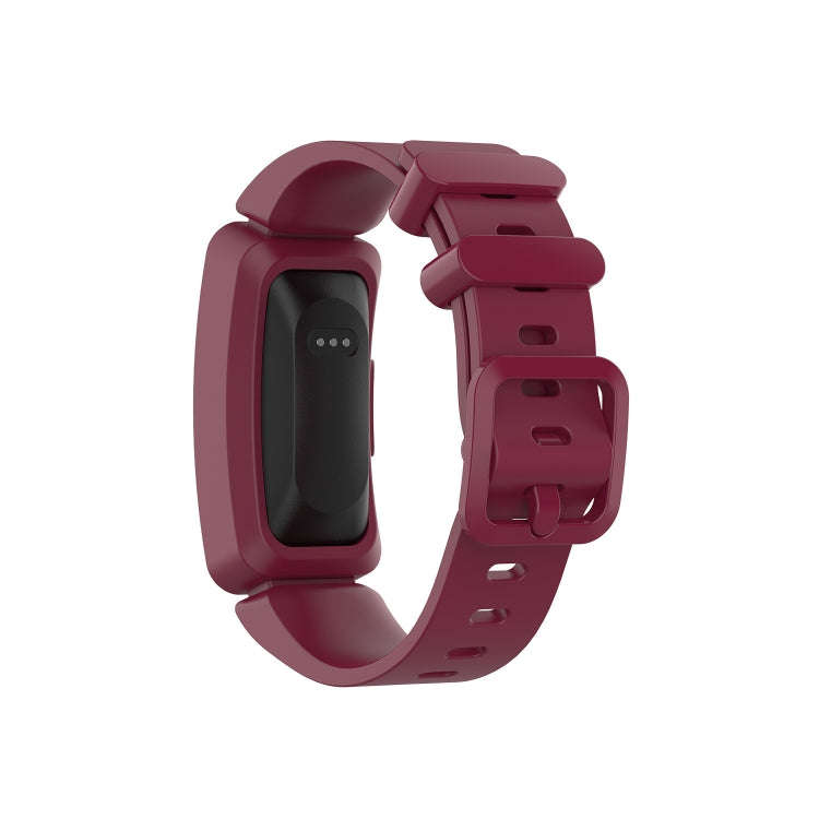 Smart Watch Silicon Watch Band for Fitbit Inspire HR(Wire Red)