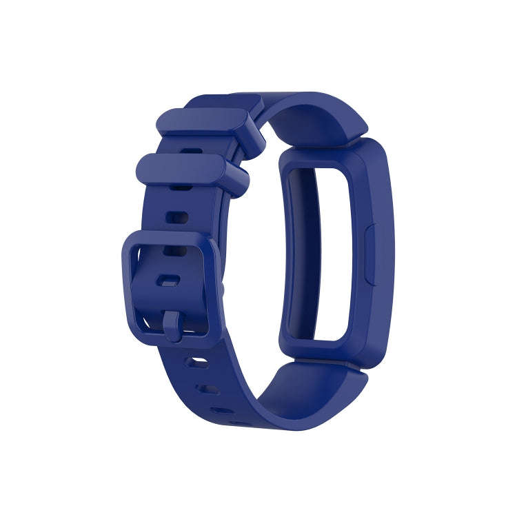 Smart Watch Silicon Watch Band for Fitbit Inspire HR(Dark Blue)