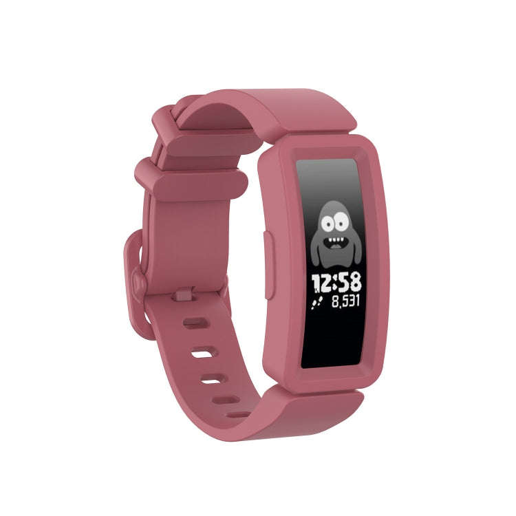 Smart Watch Silicon Watch Band for Fitbit Inspire HR(Watermelon Red)