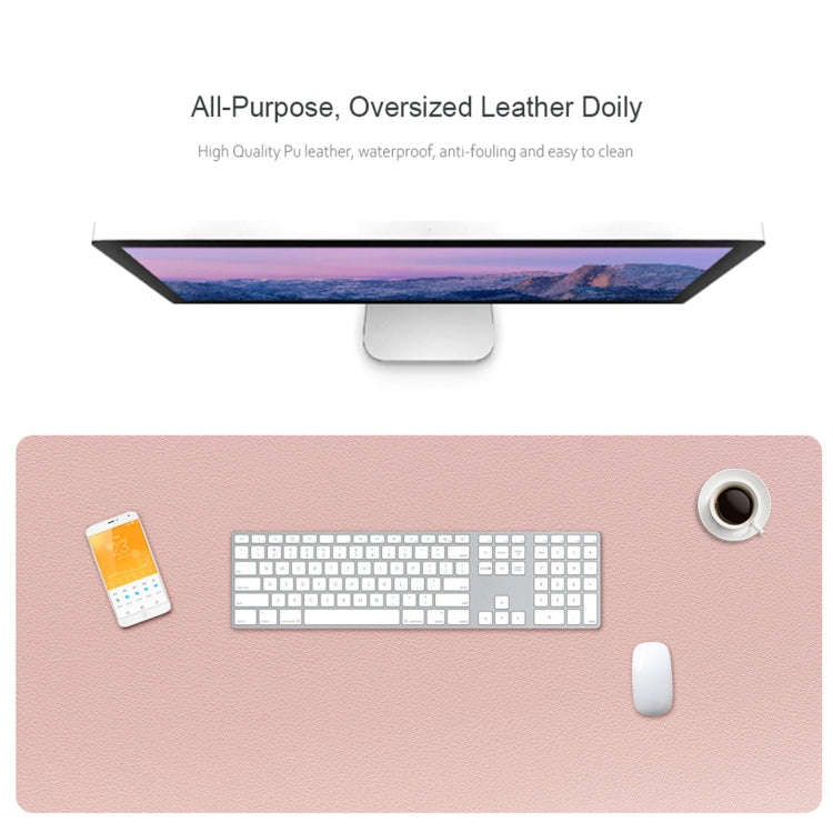 ZD01 Double-sided PU Mouse Pad Table Mat, Size: 90 x 40cm(Mint Green + Sky Blue)